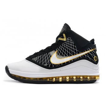 2020 Nike LeBron 7 Black White Gold Shoes